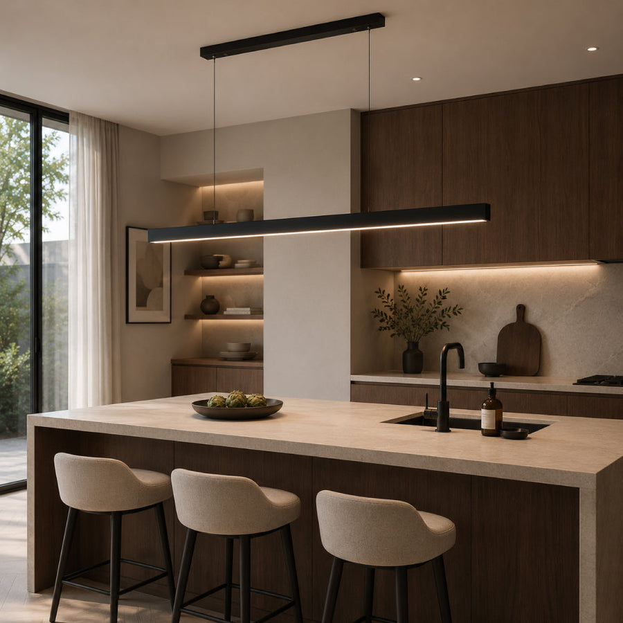 Modern Metal Pendant Light – Dimmable, Elegant Design in Black and Brown