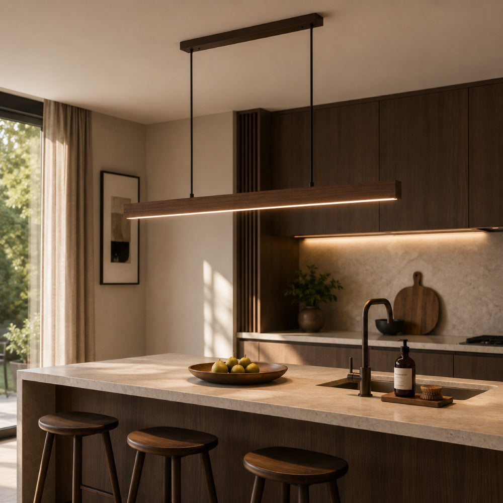 Modern Metal Pendant Light – Dimmable, Elegant Design in Black and Brown