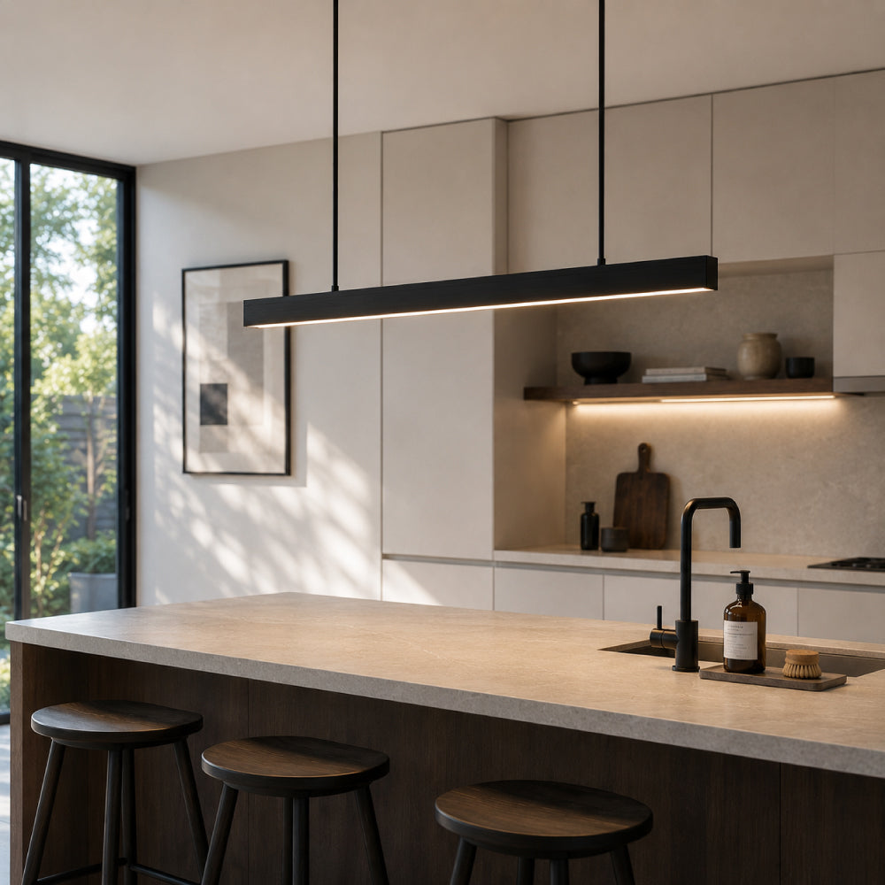 Modern Metal Pendant Light – Dimmable, Elegant Design in Black and Brown