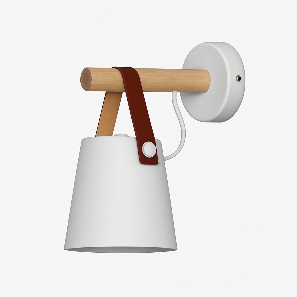 Modern Wood and Metal Wall Light – Downward Light for Living Rooms