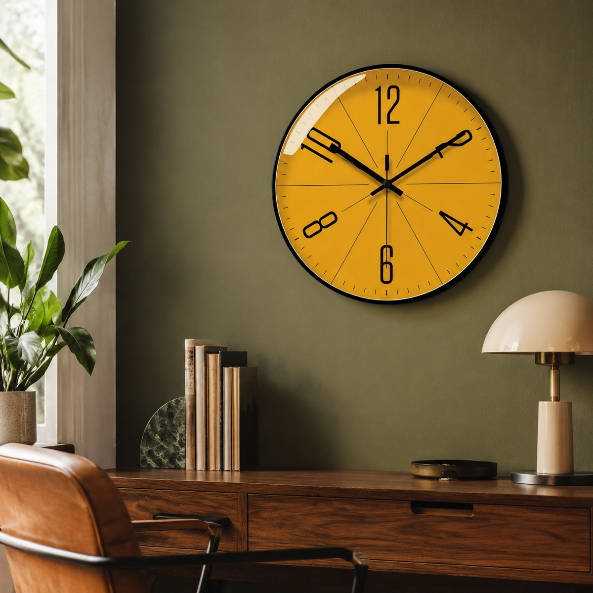 Modern Wall Clock – Silent Quartz with Abstract Design, Multiple Sizes
