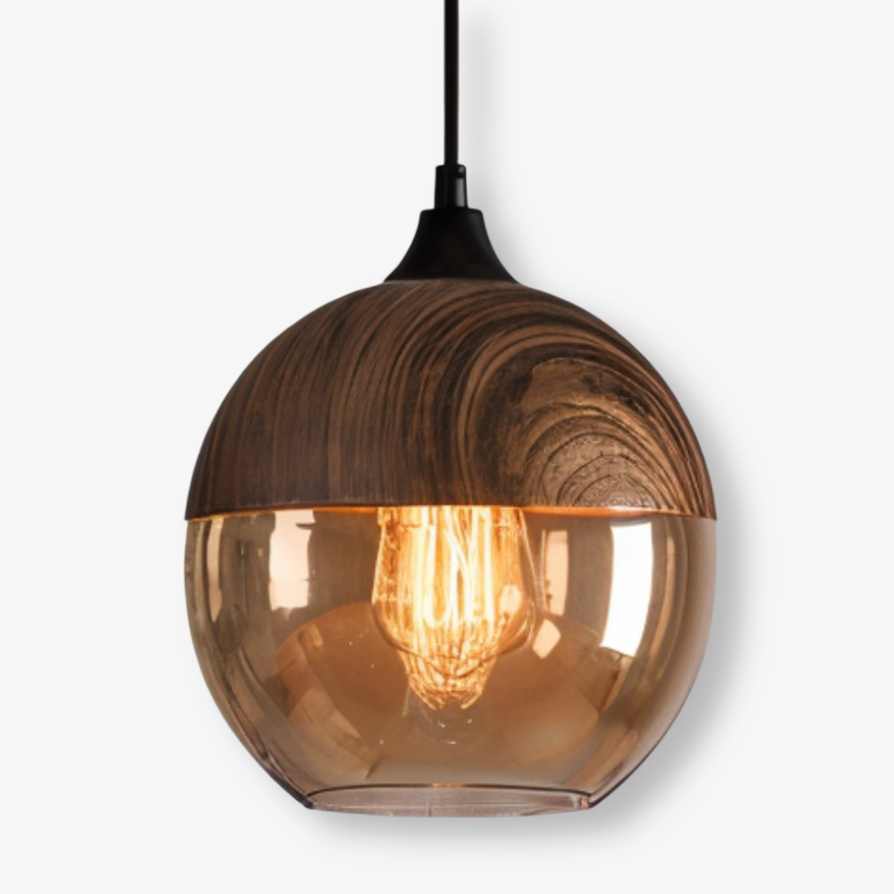 Nordic Ceiling Light – Retro Glass Design with Adjustable Height and Cozy Lighting