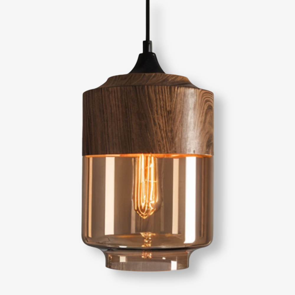 Nordic Ceiling Light – Retro Glass Design with Adjustable Height and Cozy Lighting