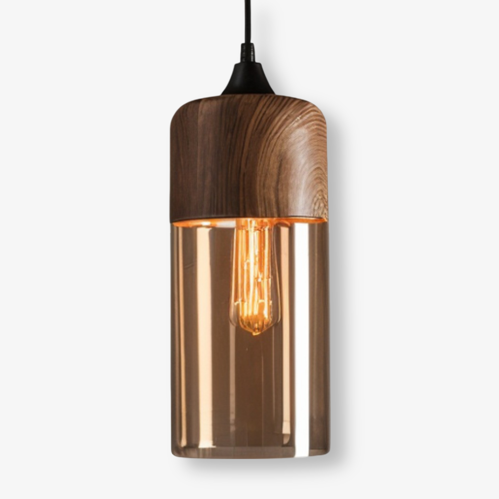 Nordic Ceiling Light – Retro Glass Design with Adjustable Height and Cozy Lighting