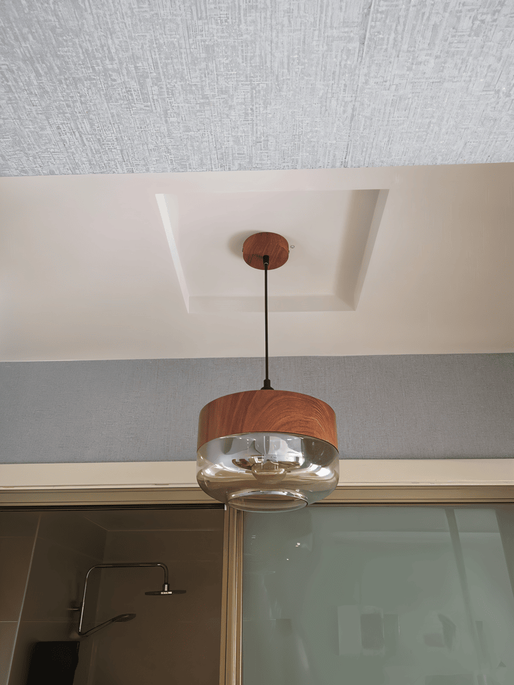 Nordic Ceiling Light – Retro Glass Design with Adjustable Height and Cozy Lighting