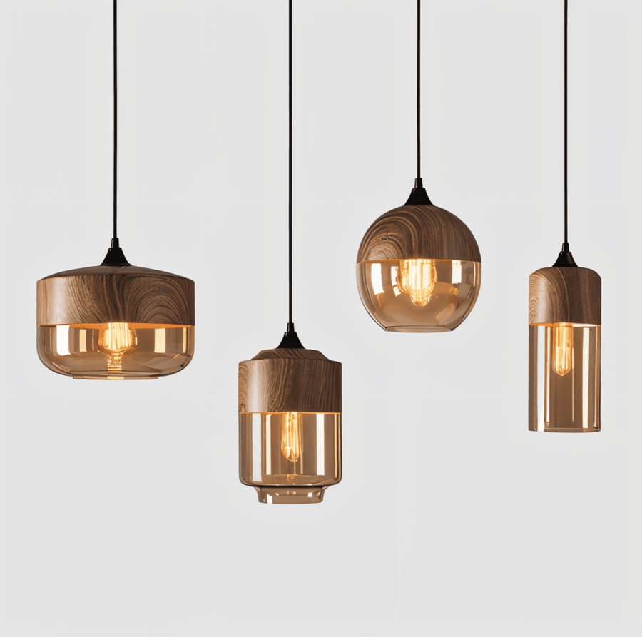 Nordic Ceiling Light – Retro Glass Design with Adjustable Height and Cozy Lighting