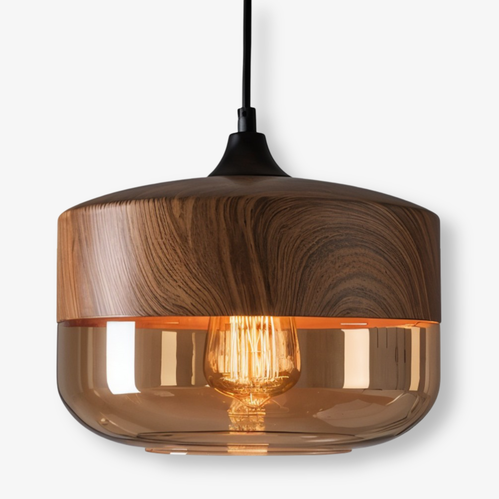 Nordic Ceiling Light – Retro Glass Design with Adjustable Height and Cozy Lighting