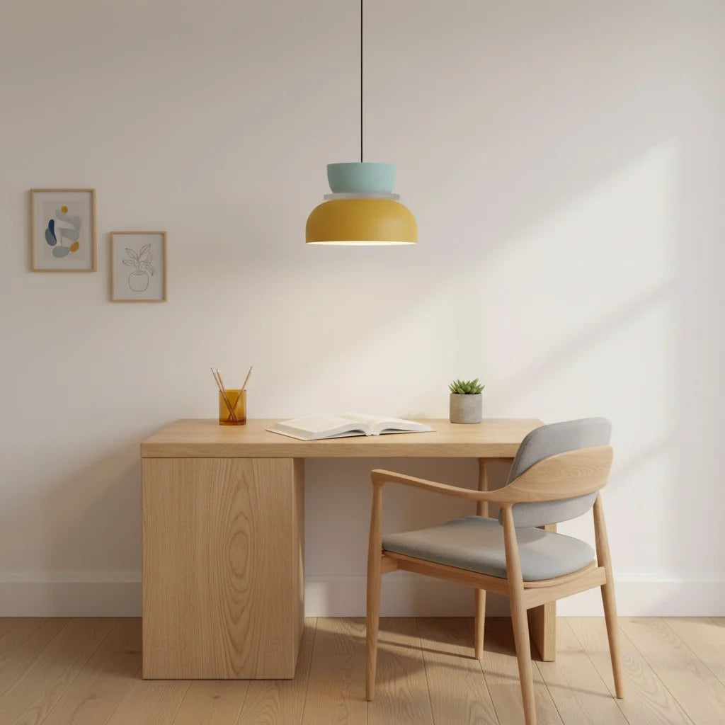Nordic Dining Pendant Light – Colorful Bowls in Layered Design