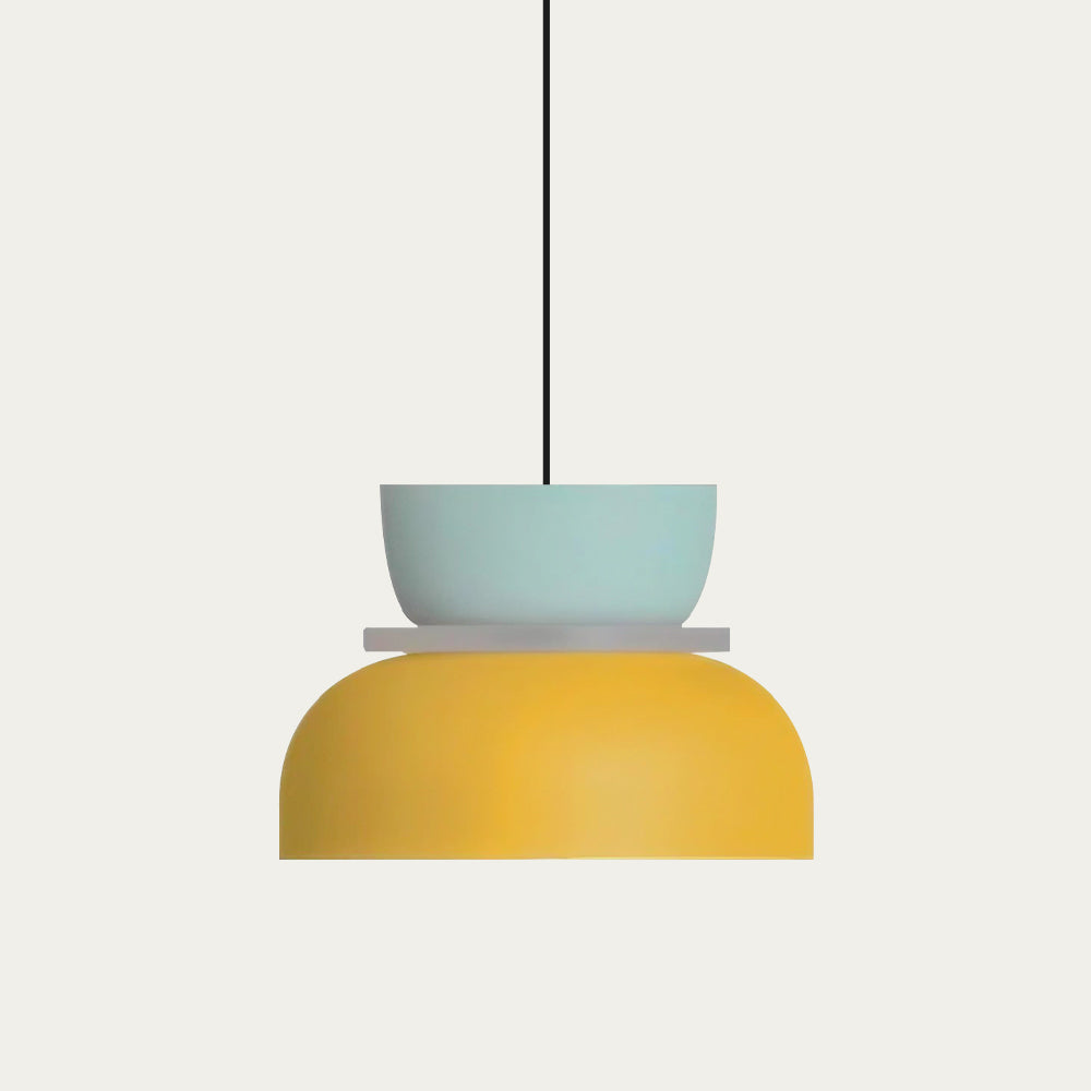 Nordic Dining Pendant Light – Colorful Bowls in Layered Design