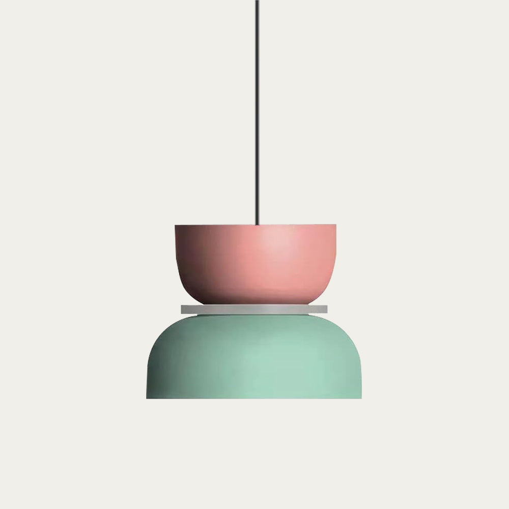Nordic Dining Pendant Light – Colorful Bowls in Layered Design