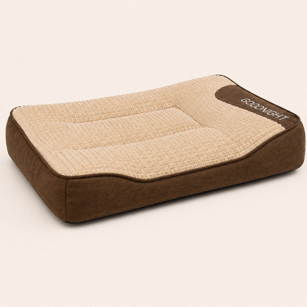 Large Orthopedic Dog Bed with Raised Neck Support and Scratch-Resistant Surface