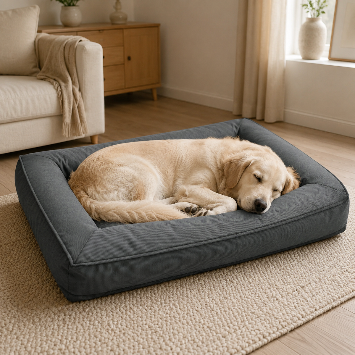 Waterproof Oxford Fabric Orthopedic Dog Bed – Surround Support for Optimal Comfort