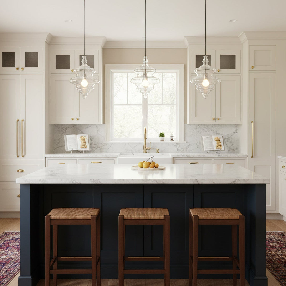 Metal and Glass Pendant Light – Elegant Design in Multiple Sizes