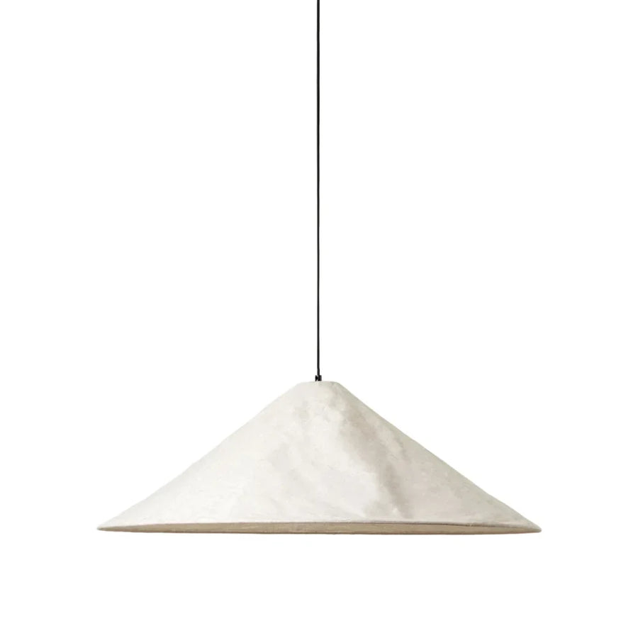 Linen Pendant Light with Conical Shade – Raw Texture for Dining Table and Kitchen Island