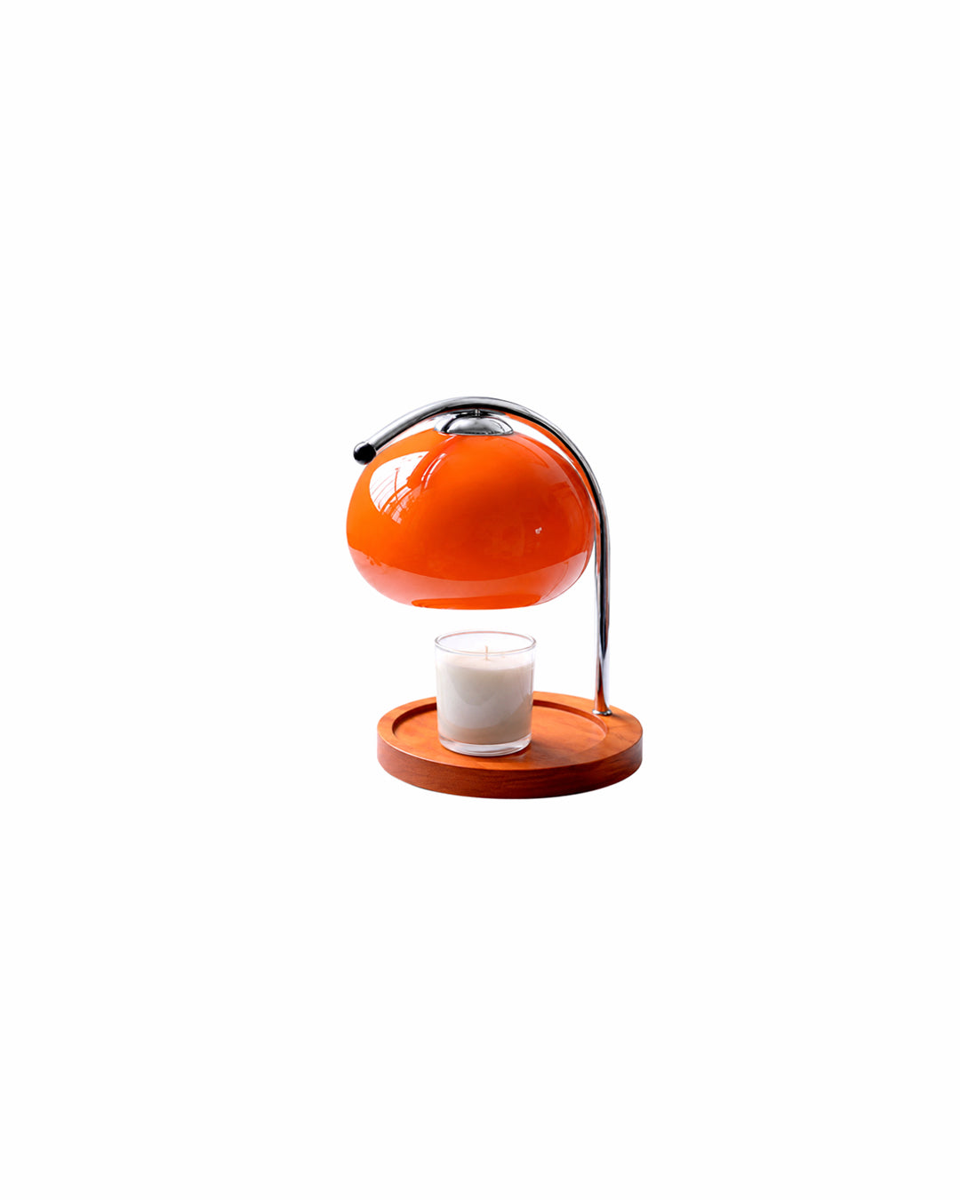 Retro Candle Warmer Table Lamp – Dimmable with Wooden Base