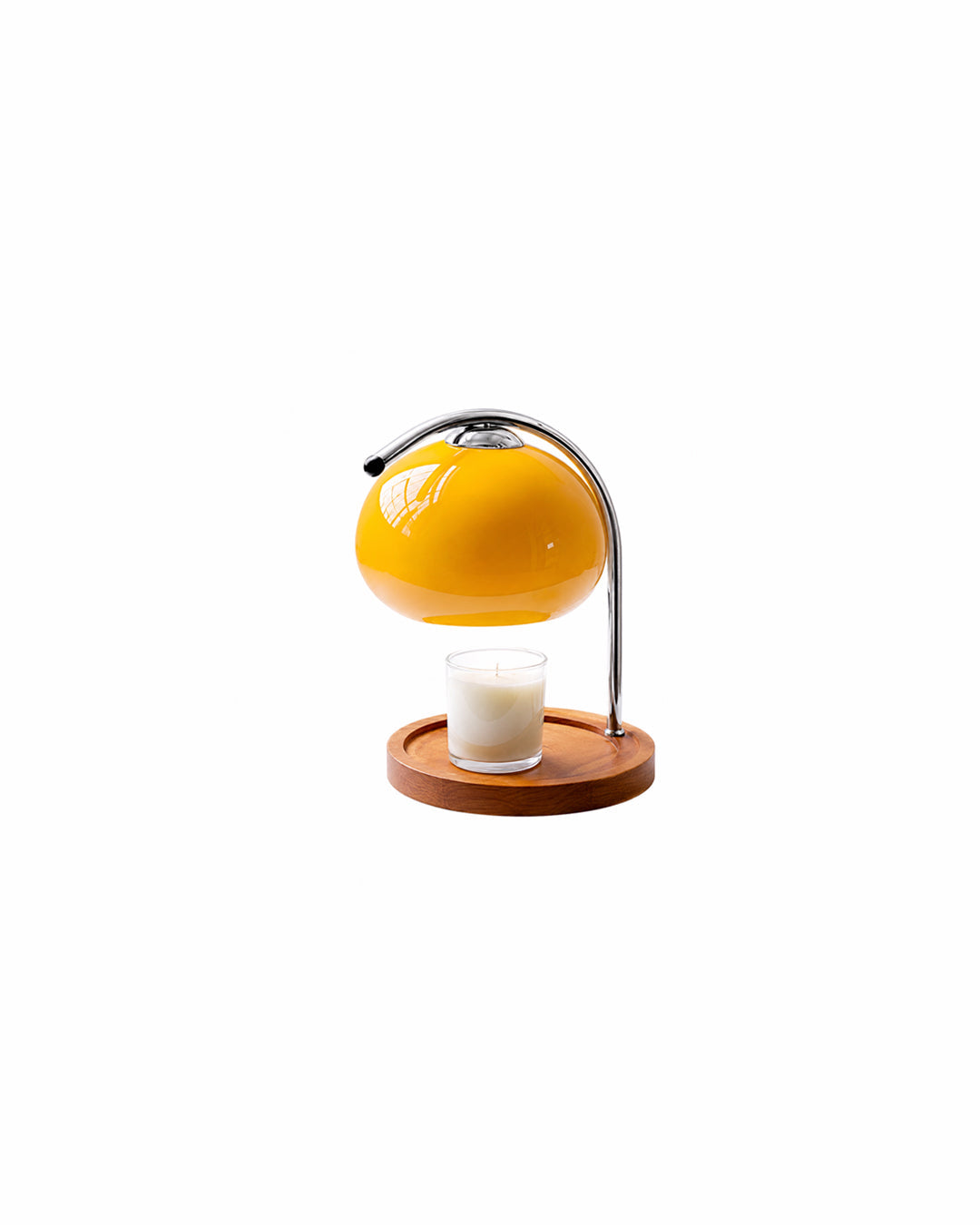 Retro Candle Warmer Table Lamp – Dimmable with Wooden Base