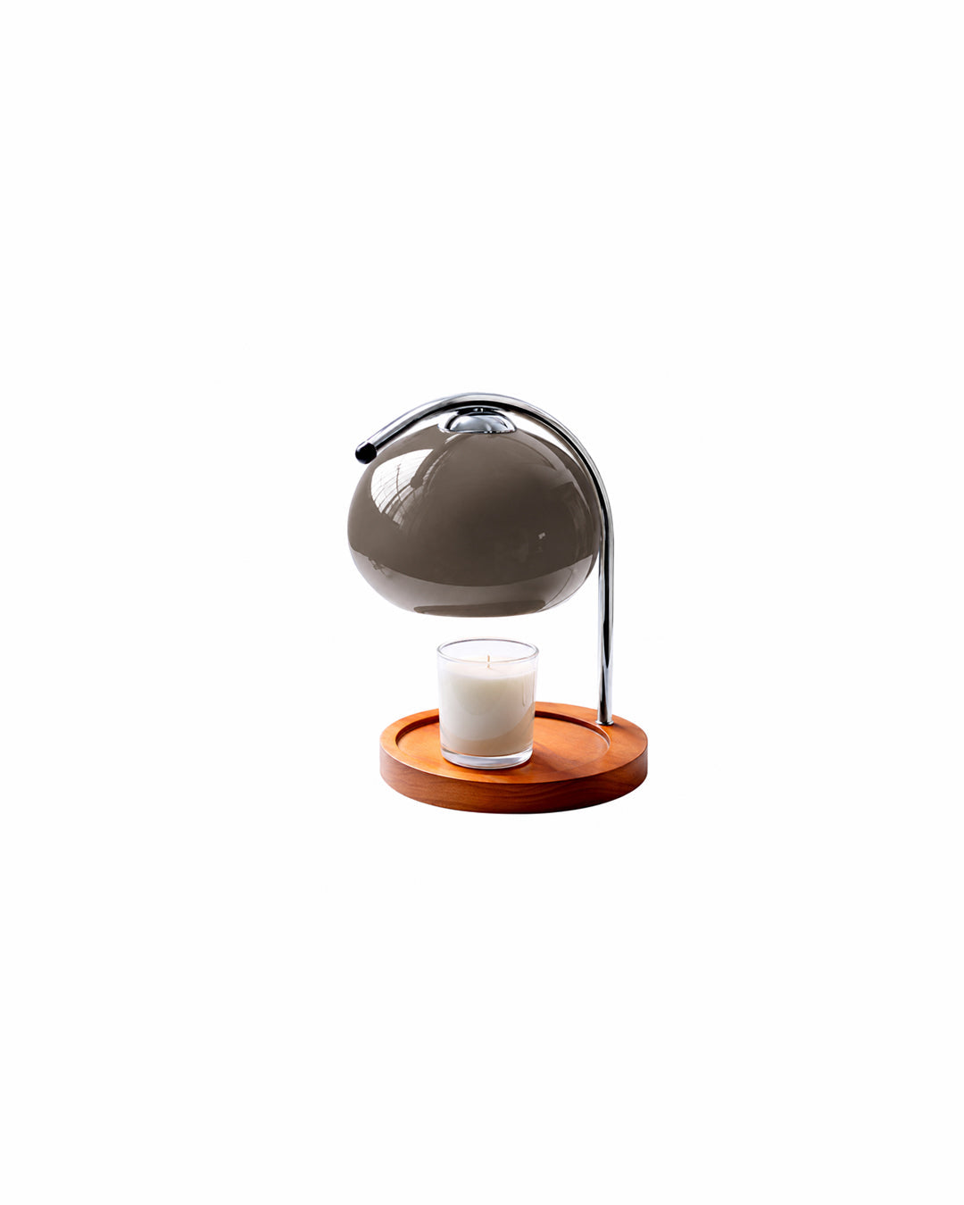 Retro Candle Warmer Table Lamp – Dimmable with Wooden Base