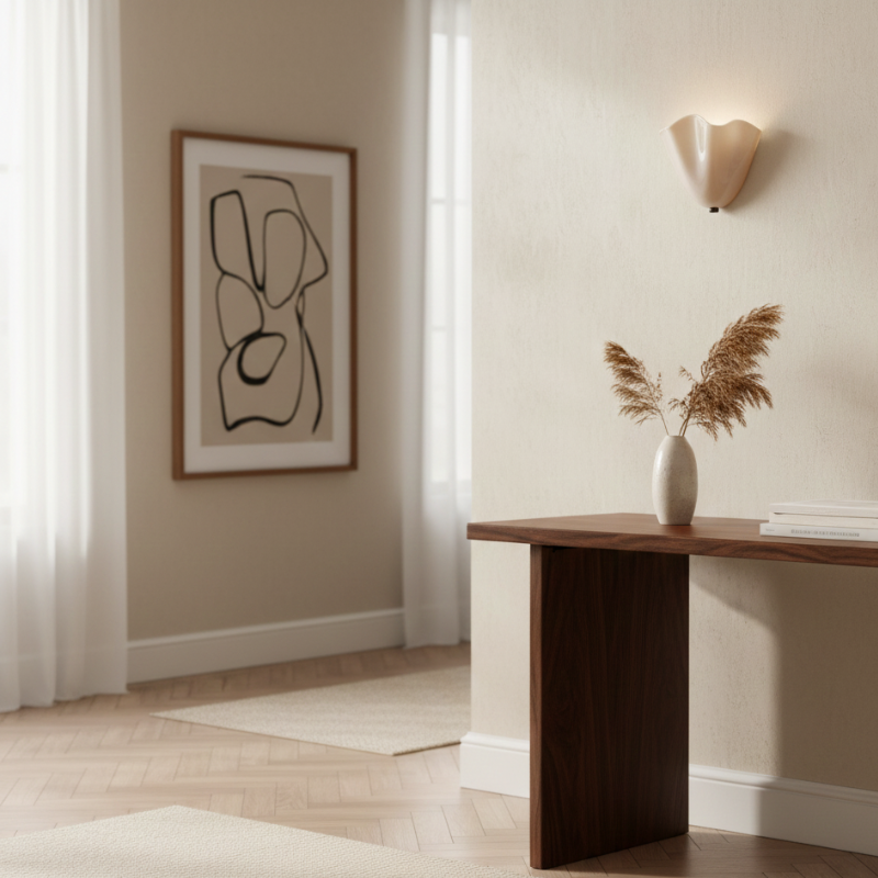 Retro Colored Glass Wall Light – Shell Design