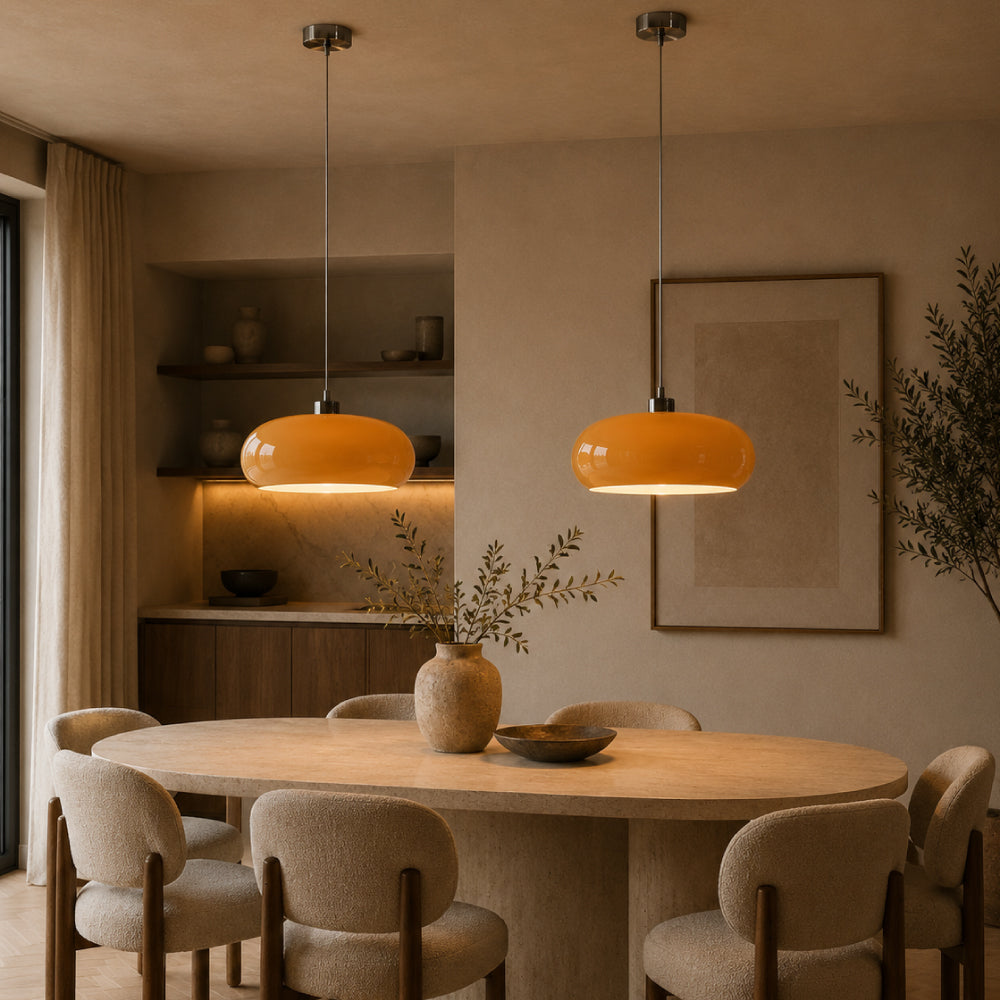 Retro Pendant Light – Elegant Glass Design for the Dining Table