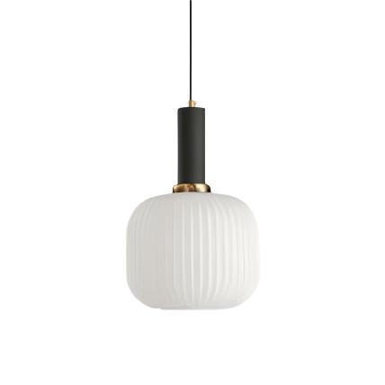 Ribbed Glass Pendant Light – Tinted Glass with Retro Character