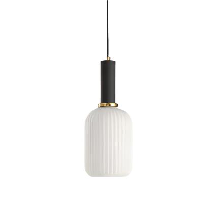 Ribbed Glass Pendant Light – Tinted Glass with Retro Character