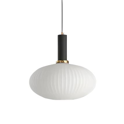 Ribbed Glass Pendant Light – Tinted Glass with Retro Character