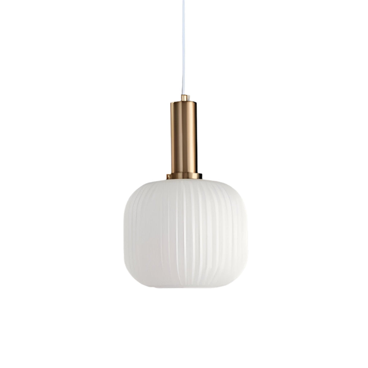 Ribbed Glass Pendant Light – Tinted Glass with Retro Character