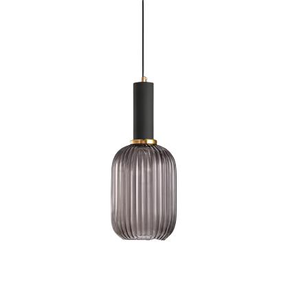 Ribbed Glass Pendant Light – Tinted Glass with Retro Character