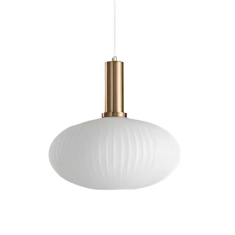 Ribbed Glass Pendant Light – Tinted Glass with Retro Character