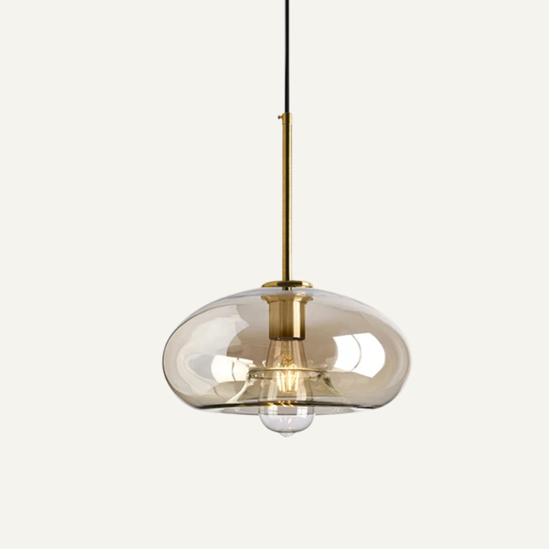 Smoked Glass Pendant Light – Scandinavian Design in Multiple Shapes