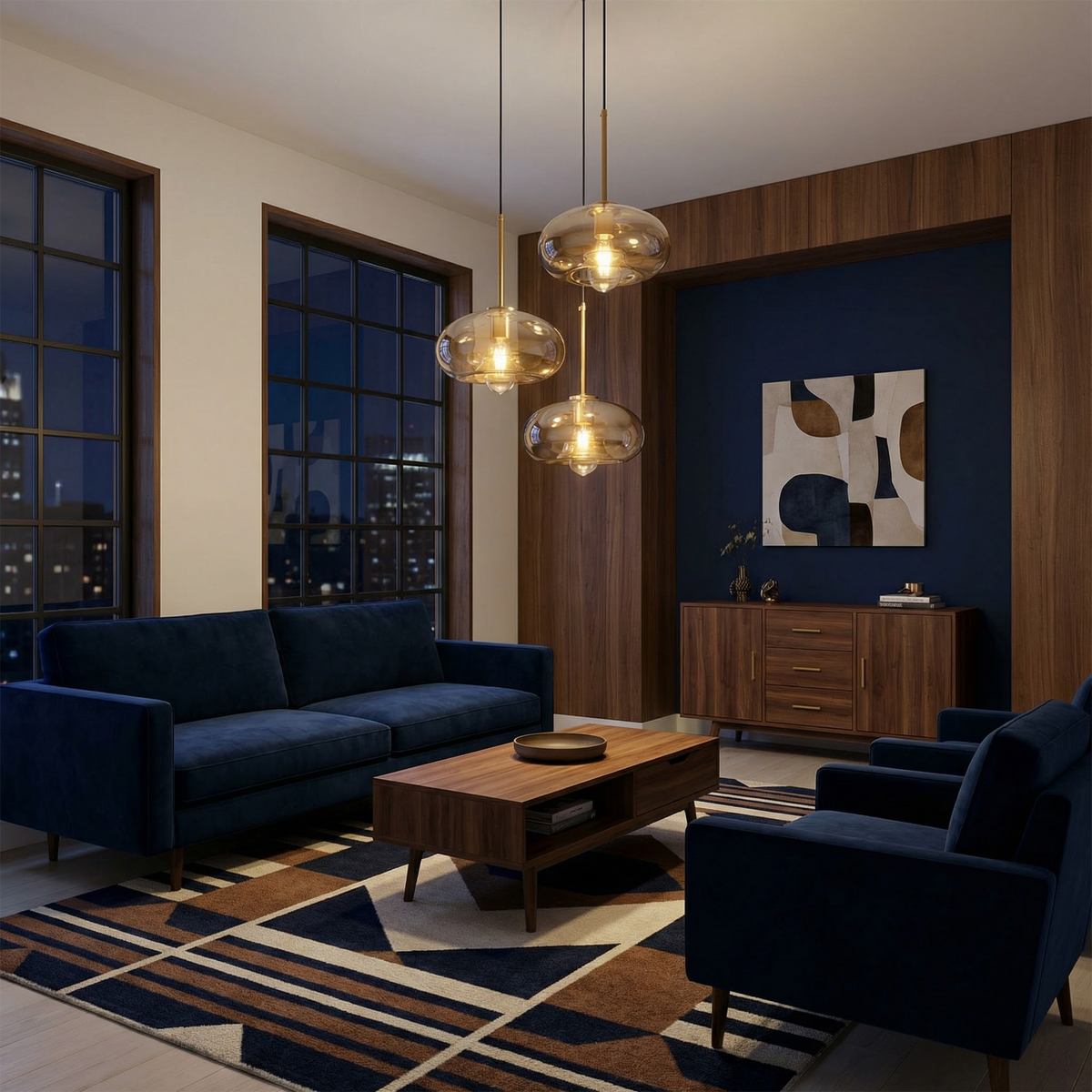 Smoked Glass Pendant Light – Scandinavian Design in Multiple Shapes