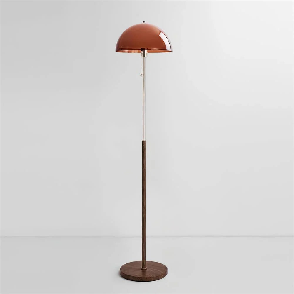 Rustic Metal Floor Lamp – Slim Pole Lamp for Living Room and Reading Nook