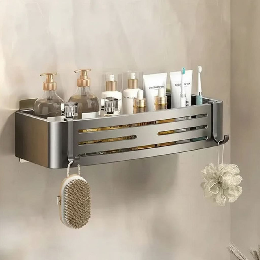 Self-Adhesive Aluminum Bathroom Shelf – No Drilling, Rustproof and Waterproof