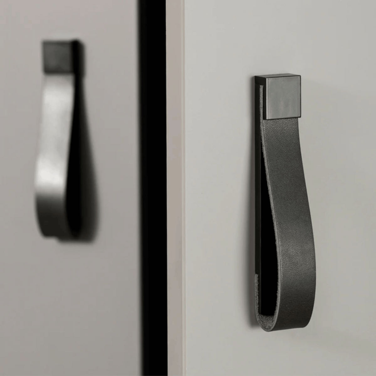 Zinc Alloy and Leather Cabinet Handle – Vintage Furniture Hardware