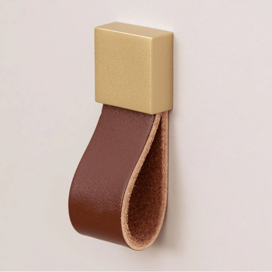 Zinc Alloy and Leather Cabinet Handle – Vintage Furniture Hardware
