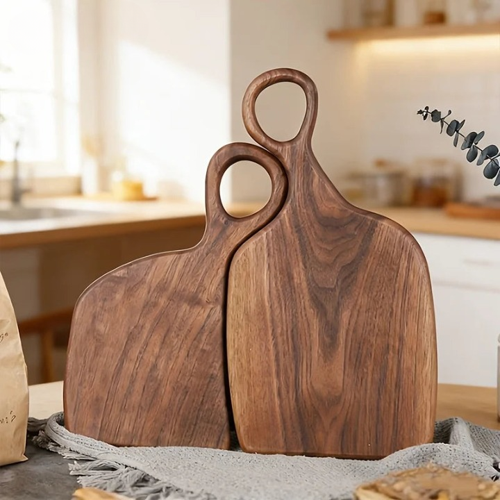Wooden Cutting Board – 2-Piece Set with Loop Handles for Hanging