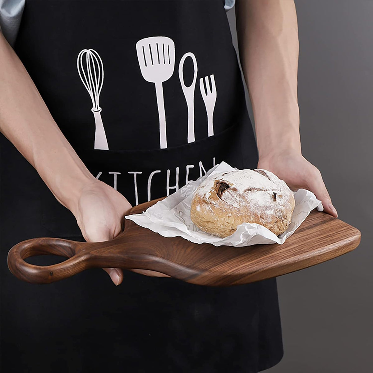 Wooden Cutting Board – 2-Piece Set with Loop Handles for Hanging
