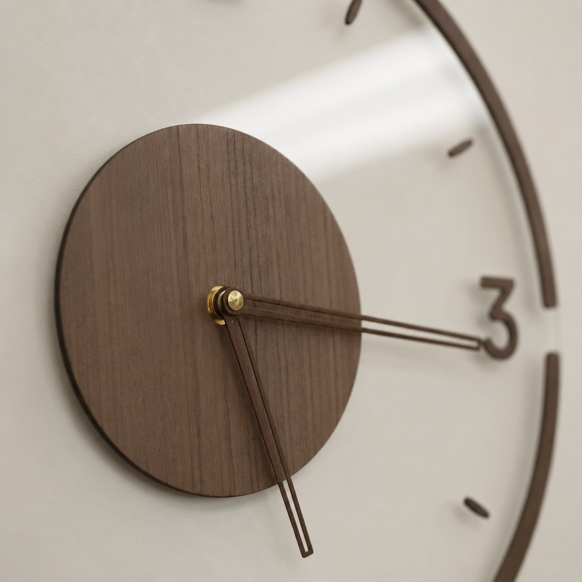 Scandinavian Natural Wood Wall Clock – Silent Quartz Movement