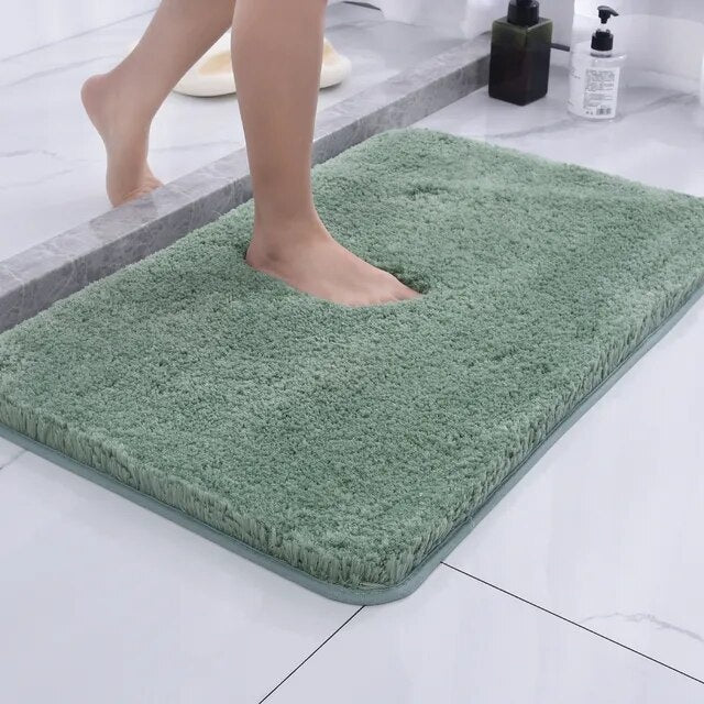 Non-Slip Microfiber Faux Fur Bath Rug – Highly Absorbent and Soft