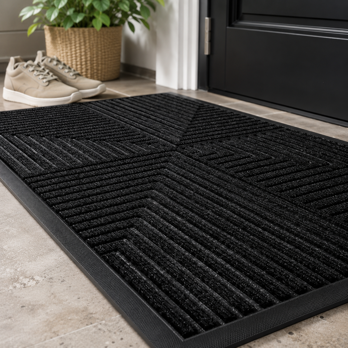 Non-Slip Door Mat – Durable for Indoor and Outdoor Use, Effective Dirt Trap
