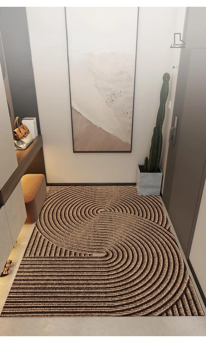 Non-Slip PVC Door Mat – Curved Line Pattern