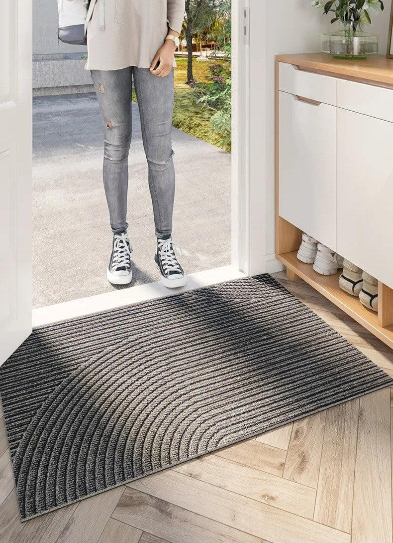 Non-Slip PVC Door Mat – Curved Line Pattern