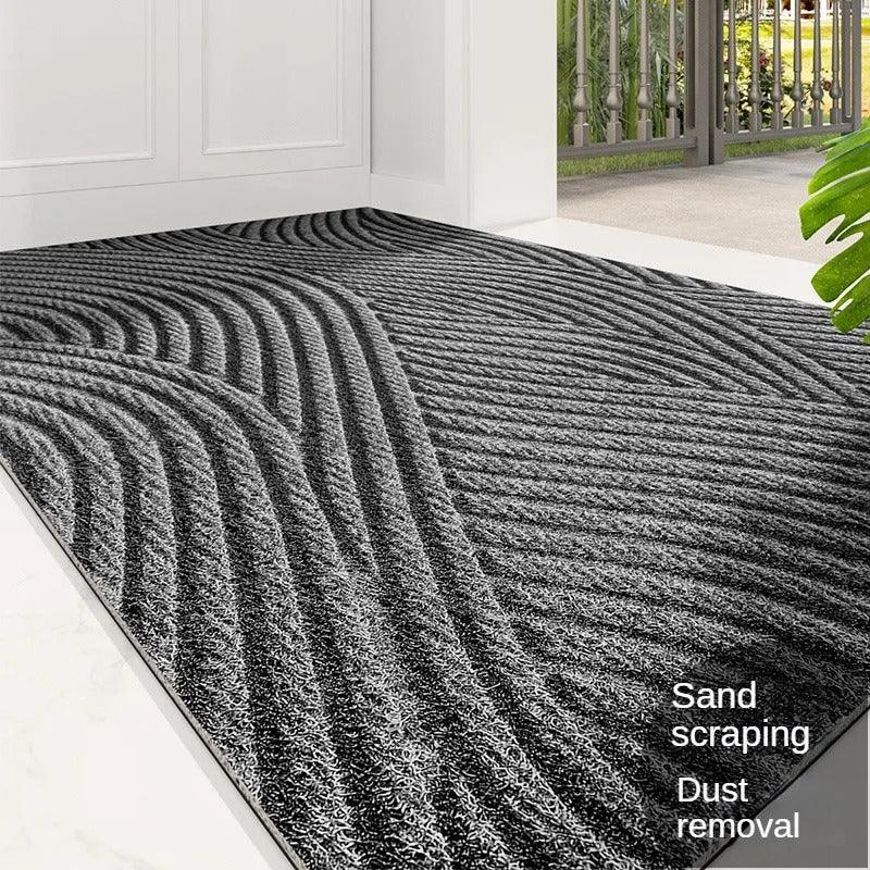 Non-Slip PVC Door Mat – Curved Line Pattern