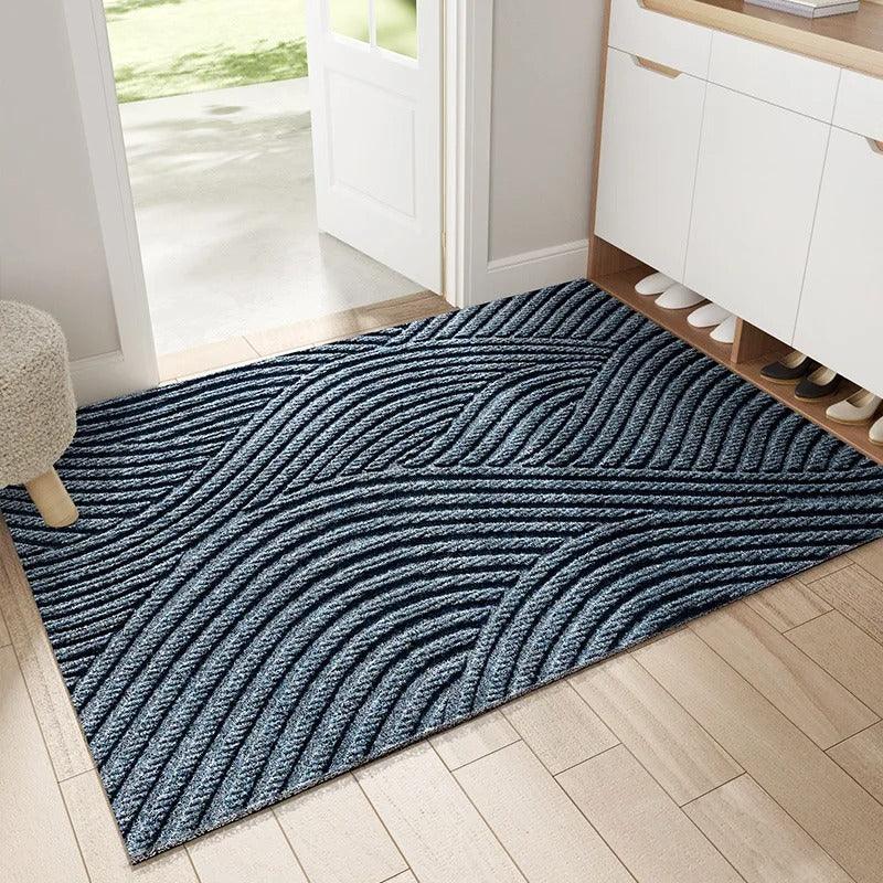 Non-Slip PVC Door Mat – Curved Line Pattern