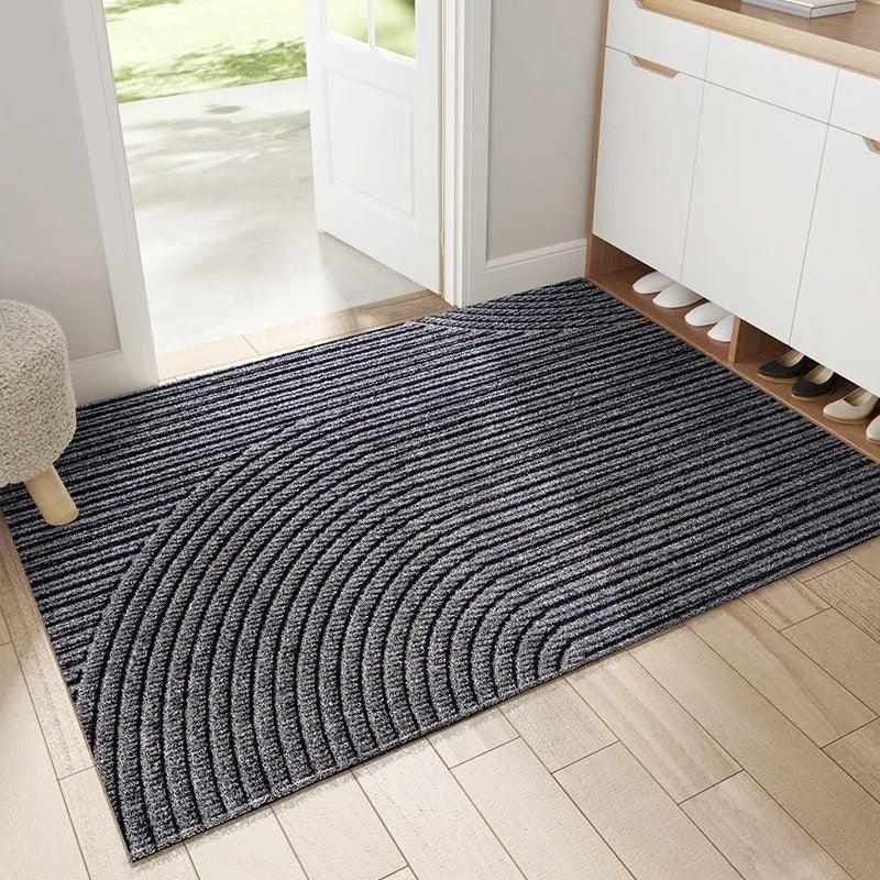 Non-Slip PVC Door Mat – Curved Line Pattern