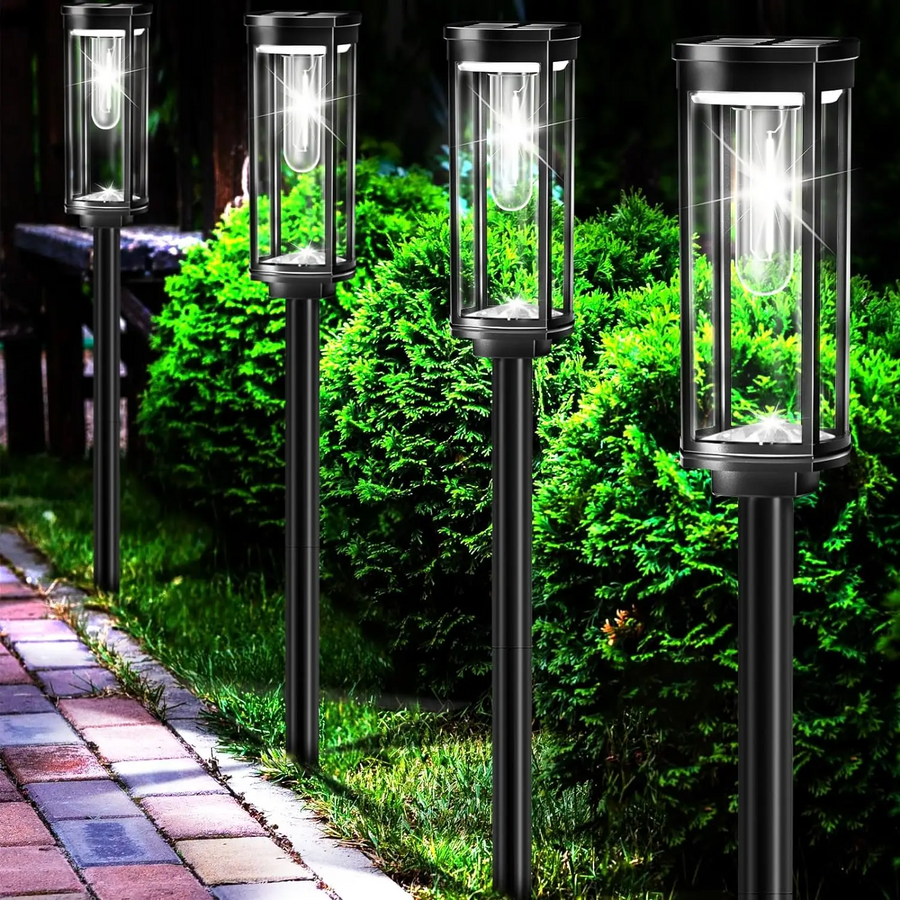 Solar Lanterns – Modern Garden Lights with Warm Light and Auto On