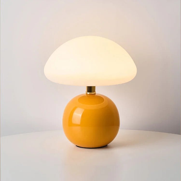 Sleek Ceramic Mushroom Table Lamp – Adjustable Light in 3 Colors