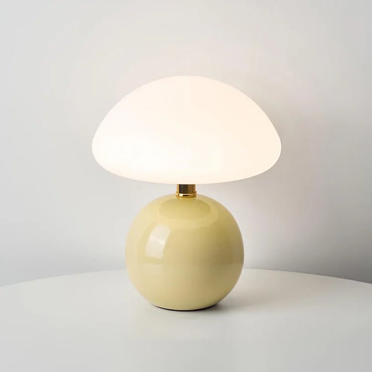 Sleek Ceramic Mushroom Table Lamp – Adjustable Light in 3 Colors