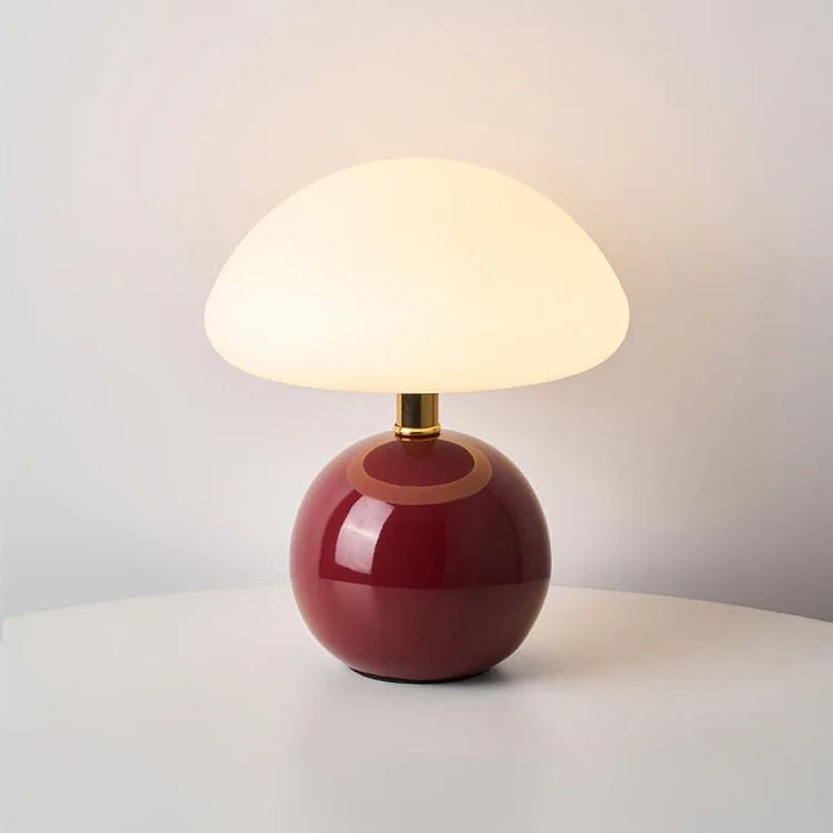 Sleek Ceramic Mushroom Table Lamp – Adjustable Light in 3 Colors