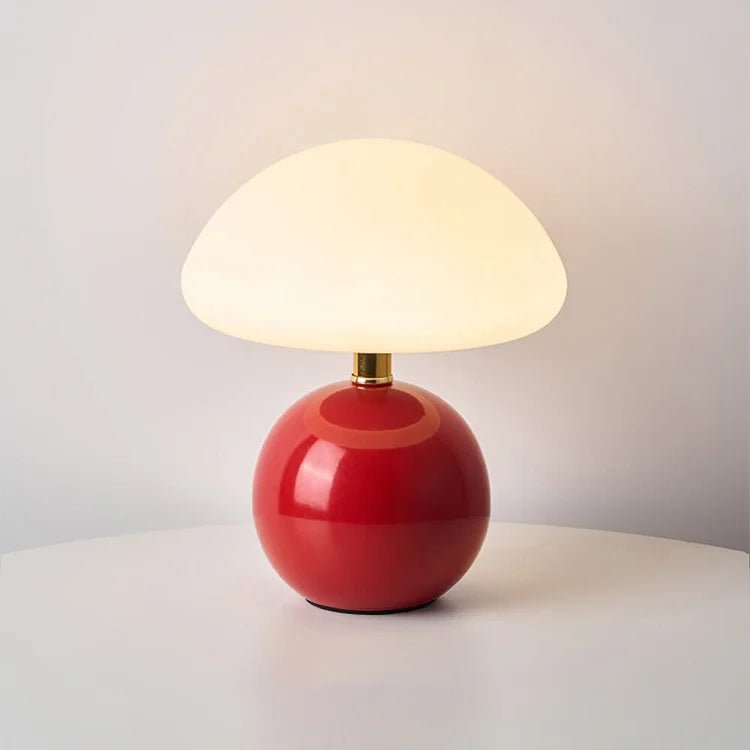Sleek Ceramic Mushroom Table Lamp – Adjustable Light in 3 Colors